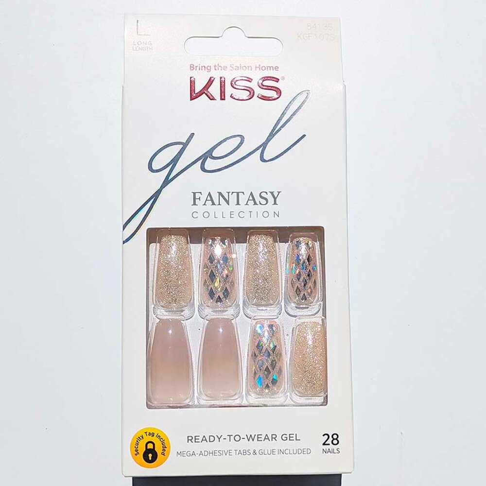 Kiss Gel Fantasy Nails Long Length - Hard To Forget
